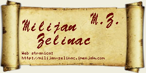 Milijan Zelinac vizit kartica